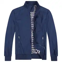 Herren Jacke Regular Fit Sommer Übergangsjacke Leichtgewicht Freizeitjacke Bomber Sportjacke, Blau-B6601, M