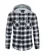 KEFITEVD Holzfällerhemd Herren Flanell Langarm Karohemd mit Mehreren Taschen Frühling Herbst Leicht Hemdjacke Atmungsaktiv Freizeit Baumwollshirt Outdoor Schwarz M