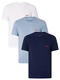 Herren T-Shirt RN Triplet P Dreier-Pack T-Shirts aus Baumwolle mit Logo-Print Dunkelblau M