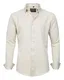 J.VER Herren Hemd Unifarben Stretch Langarm Männer Hemden Regular Fit Herrenhemden Freizeithemden Bügelleichtes Businesshemd Anzug Hemd,Beige,M