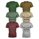 6er Pack Herren lässige T-Shirts für Jeans mit Frontprint und Rundhalsausschnitt Denim Jeans T-Shirts