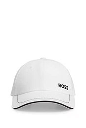 Herren Cap-1 Cap aus Baumwoll-Twill mit Logo-Detail Weiß Stck