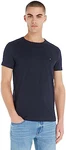 Tommy Hilfiger Herren T-Shirt Kurzarm Core Stretch Slim Fit Blau