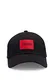 HUGO Herren Men-X 581-RL Cap aus Baumwoll-Twill mit rotem Logo-Label Schwarz Stck