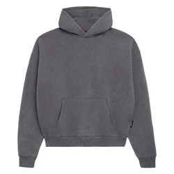 Prohibited Blanks einfarbiger Basic Oversized Hoodie Premium Herren & Damen Kapuzenpullover (Unisex) Grau