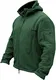 TACVASEN Herren Fleecejacke Military Outdoor Winddichte Jacke mit Kapuze, Gr. M, Waldgrün