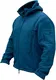 TACVASEN Herren Fleecejacke Military Outdoor Winddichte Jacke mit Kapuze, Gr. M, Blau Grün