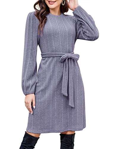 KOJOOIN Sommerkleid Damen Mit V-Ausschnitt & Gürtel – A-Linie, Wickeloptik, Aus Elastischem Stoff