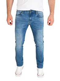 - Akon Jeanshose Männer - Lockere Jeans Herren Stretch-Jeans, Blau (Blue Horizon 194118), W32/L32