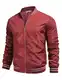 COOFANDY Herren Bomberjacken Leicht Windbreaker Full Zip Varsity Jacke Casual Herbst Winter Aktiv Sport Mantel Outwear, weinrot, Medium