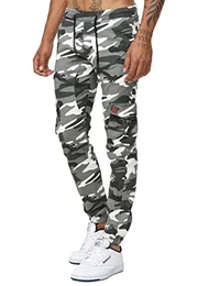 Herren Chino Pants Jeans Skinny Fit Modell 3301 Weiß Camouflage 32