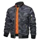TACVASEN Herren Bomberjacke Übergangsjacke Sportjacke Fahrrad Windbreaker Camouflage Frühlingsjacke mit Taschen (M, Schwarz Camo)