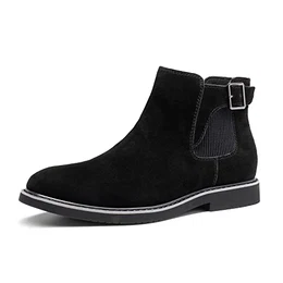 Herren Chelsea Boots Wildleder Stiefel Stiefeletten SCHWARZ SBBO2219M-E Größe 41 (EUR)