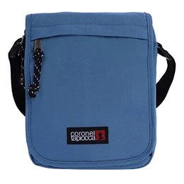 Herren Klappe Urban Umhängetasche Casual Flap Shoulder Bag Schultertaschen, 19x24x5 cm, Hellblau, 19 x 24 x 5 cm