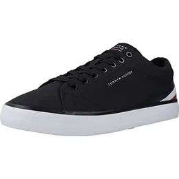 Herren Vulcanized Sneaker TH Hi Vulc Core Low Stripes Schuhe , Schwarz (Black), 42 EU