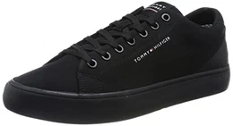 Herren Vulcanized Sneaker TH Hi Vulc Core Low Canvas Schuhe , Schwarz (Black), 41 EU