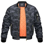 KEFITEVD Herren Übergangsjacke Bomber Pilotenjacke Schwarz/Camo KEFITEVD Herren Übergangsjacke Bomber Pilotenjacke Schwarz/Camo