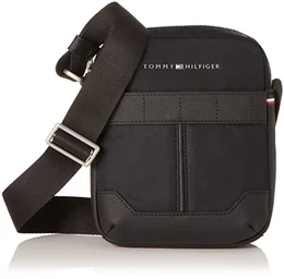 Herren Umhängetasche TH Elevated Nylon Mini Reporter Klein, Schwarz (Black), Einheitsgröße