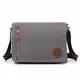 LOSMILE Umhängetasche, Vintage Canvas Schultertasche Herren.(Grau)