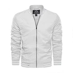 KEFITEVD Blouson Bomberjacke Herren Weiß