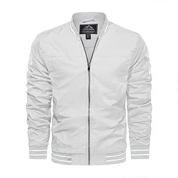 KEFITEVD Blouson Bomberjacke Herren Weiß