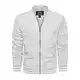 KEFITEVD Sommer Jacke Herren Dünn Sportjacke mit Bund Herbstjacke Freizeit Modisch Freizeitjacke Männer Blouson Weiß M