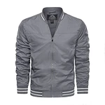 KEFITEVD Blouson Bomberjacke Herren Hellgrau