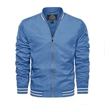 KEFITEVD Blouson Bomberjacke Herren Hellblau