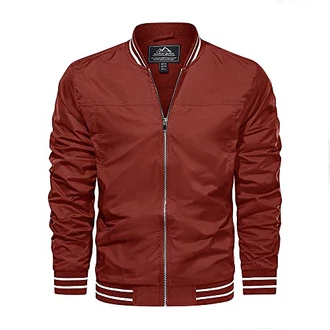 KEFITEVD Blouson Bomberjacke Herren Orange KEFITEVD Blouson Bomberjacke Herren Orange