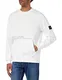 Tommy Hilfiger Herren Sweatshirt Badged Graphic Crewneck ohne Kapuze, Weiß (White), M