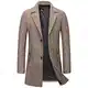 Herren Wintermantel Mantel für Herren Trenchcoats Slim Fit Business Casual Peacoat Jacke dick elegant, khaki, M