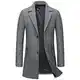 Herren Wintermantel Mantel für Herren Trenchcoats Slim Fit Business Casual Peacoat Jacke dick elegant, grau, M