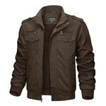 KEFITEVD Herrenjacke Übergangsjacke Militär Jacke Outdoor Kaffee