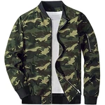 KEFITEVD Bomberjacke Herren Übergangsjacke Armeegrün/Camo