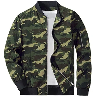 KEFITEVD Bomberjacke Herren Übergangsjacke Armeegrün/Camo KEFITEVD Bomberjacke Herren Übergangsjacke Armeegrün/Camo