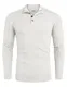 COOFANDY Pullover für Herren Rollkragen Pullover Strick Pullover Winter Pullover Zip Neck Langarm Feinstrick Pullover mit Stehkragen und Reißverschluss Weiß M