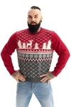 U LOOK UGLY TODAY Hässlicher Weihnachtspullover Unisex Lustig Festlicher Pullover Dunkelrot/Rot/Bordeaux/Schwarz/Beige