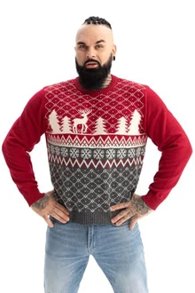 U LOOK UGLY TODAY Hässlicher Weihnachtspullover Unisex Lustig Festlicher Pullover