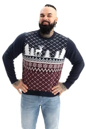 Hässlicher Weihnachtspullover Herren Unisex Lustig Ugly Christmas Sweater Chunky Gestrickter Festlicher Fairisle Pullover für Weihnachten