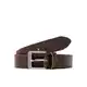 JACK & JONES Legerer Echtleder Gürtel Klassischer Leather Belt mit Löcher JACROCK