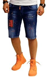 Herren Jeans Short Shorts Sommer Bermuda Kurze Freizeithose Denim Hose Streetwear B.702 W32