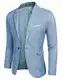 COOFANDY Sakko Herren Freizeit Schwarz Blazer Slim Fit Modern Männer Arbeit Anzug Jackett Leichte hellblau M Große Größen