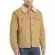 Dr.Cyril Men's Sherpa Trucker Jacket Turn-Down Collar Cargo Jacket Warm Winter Coat with Pockets (M, Khaki)