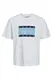 JACK & JONES Men's JORJOSHUA SS Tee Crew Neck T-Shirt, Bright White, M