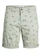 JACK & JONES Men's JPSTBOWIE JJSHORT SA Printed SN Chinoshorts, Wrought Iron/Detail:AOP Jungle Green, S