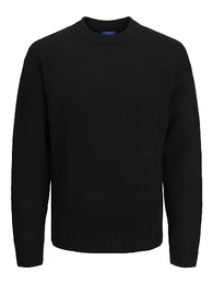 Men's JOROLLIE Knit Crew Neck Strickpullover, Black, M