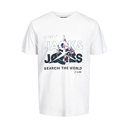 Men's JCOHUNT Tee SS Crew Neck T-Shirt, White, M