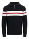 JACK&JONES Herren JCOJEAN Knit Half Zip Pullover, Navy Blazer/Detail:Blocking, M
