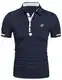 COOFANDY Herren Polohemd Kurzarm Slim Fit Atmungsaktiv Polo Shirts Tops Classic Polo Shirts Männer Oberteil (Navy Blau M)
