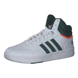 adidas Herren Hoops 3.0 Mid Sneaker Weiß/Grün/Schwarz
